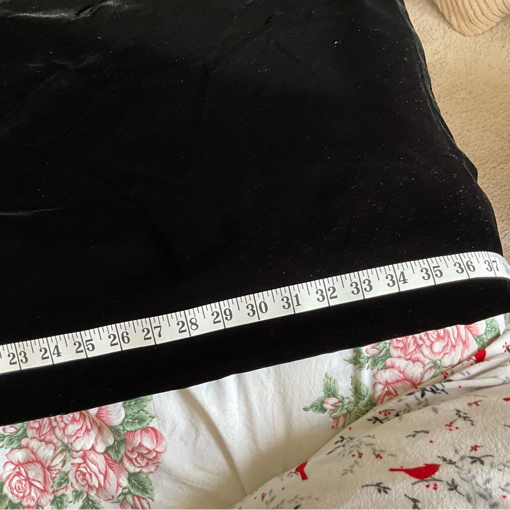 Adrianna Papell Jet Black Velvet Dress Shoulder Bow Long Sleeve Size 10 - Picture 4 of 4